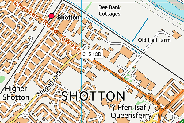 CH5 1QD map - OS VectorMap District (Ordnance Survey)