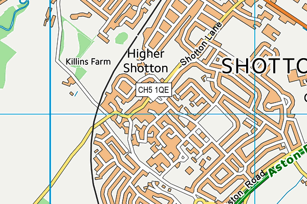 CH5 1QE map - OS VectorMap District (Ordnance Survey)