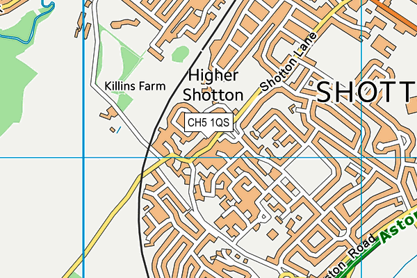 CH5 1QS map - OS VectorMap District (Ordnance Survey)