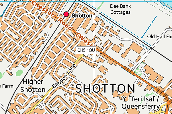 CH5 1QU map - OS VectorMap District (Ordnance Survey)