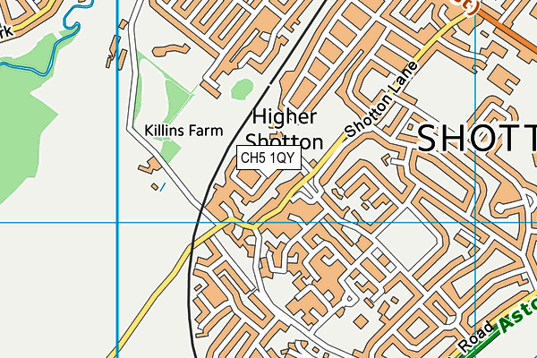 CH5 1QY map - OS VectorMap District (Ordnance Survey)