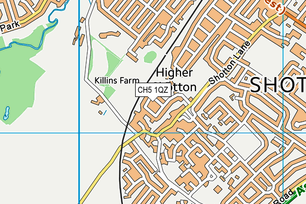 CH5 1QZ map - OS VectorMap District (Ordnance Survey)