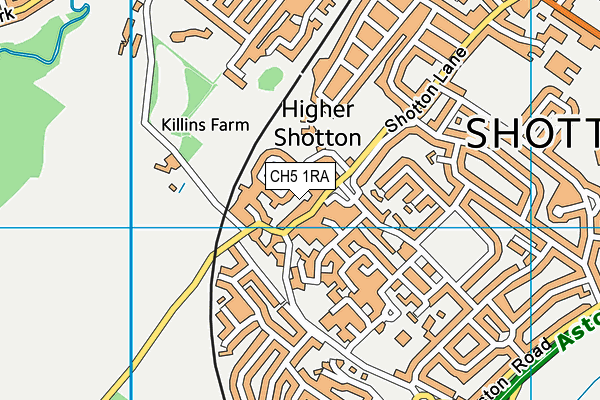 CH5 1RA map - OS VectorMap District (Ordnance Survey)