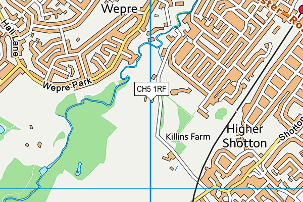 CH5 1RF map - OS VectorMap District (Ordnance Survey)