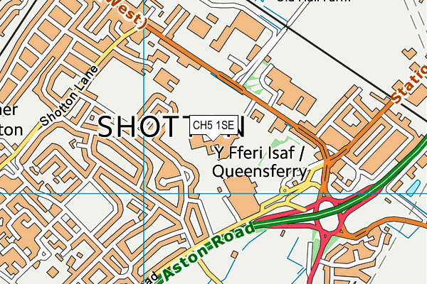 Queens Ferry C.P. School map (CH5 1SE) - OS VectorMap District (Ordnance Survey)