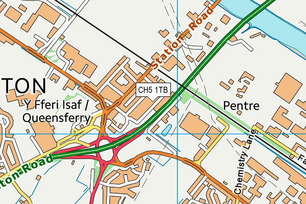 CH5 1TB map - OS VectorMap District (Ordnance Survey)