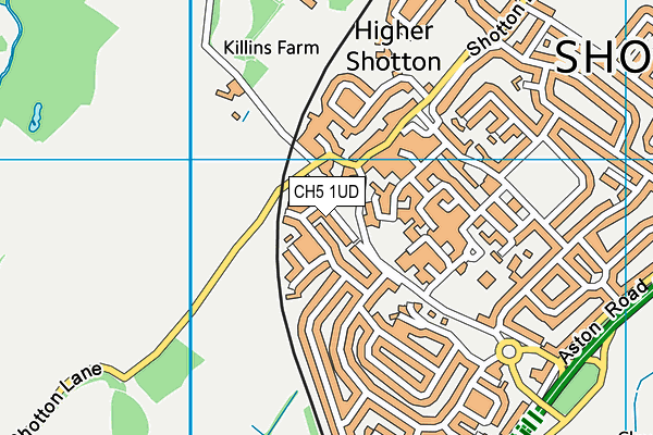 CH5 1UD map - OS VectorMap District (Ordnance Survey)