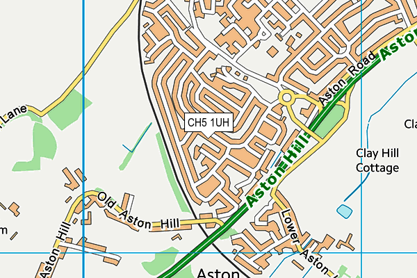 CH5 1UH map - OS VectorMap District (Ordnance Survey)