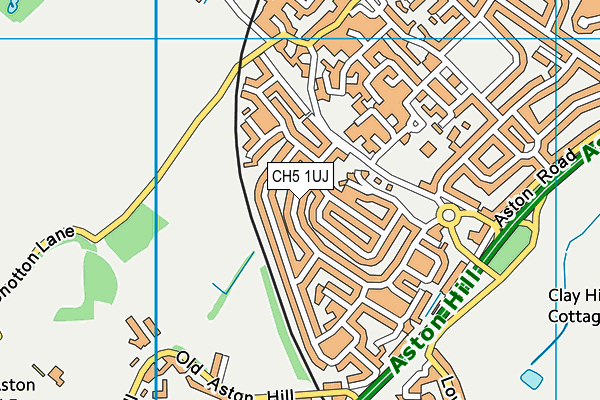 CH5 1UJ map - OS VectorMap District (Ordnance Survey)