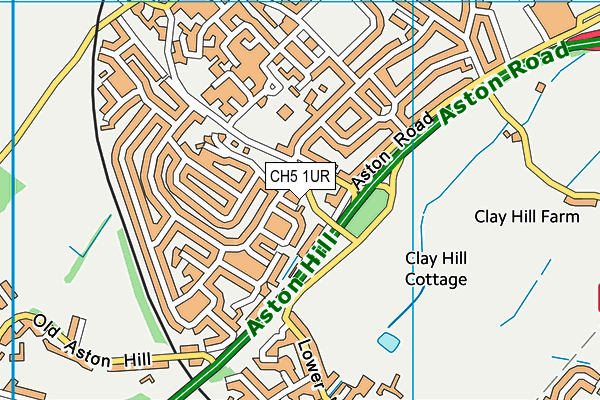 CH5 1UR map - OS VectorMap District (Ordnance Survey)