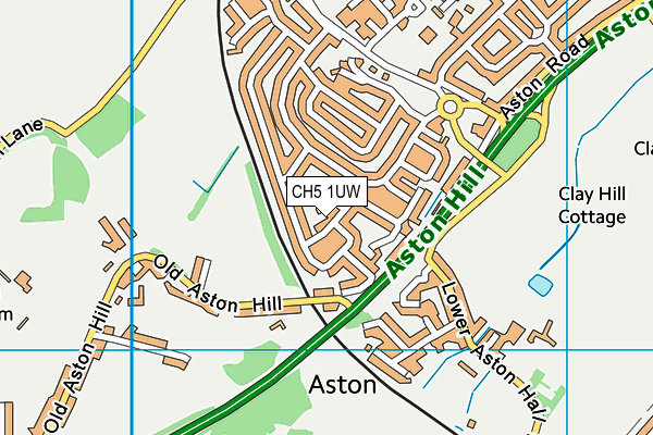 CH5 1UW map - OS VectorMap District (Ordnance Survey)