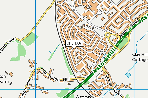 CH5 1XA map - OS VectorMap District (Ordnance Survey)