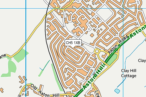 CH5 1XB map - OS VectorMap District (Ordnance Survey)