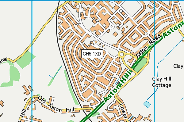 CH5 1XD map - OS VectorMap District (Ordnance Survey)