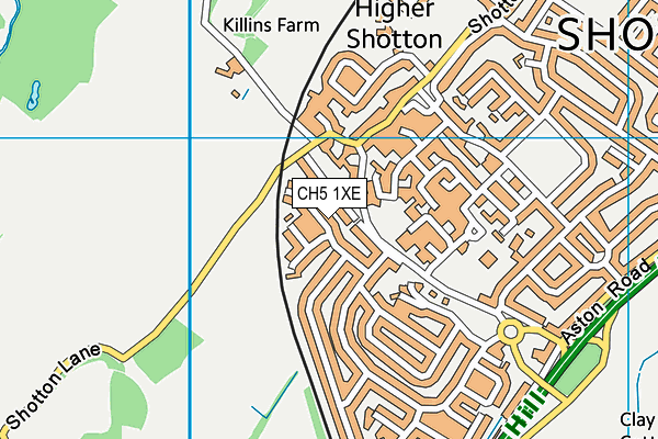 CH5 1XE map - OS VectorMap District (Ordnance Survey)