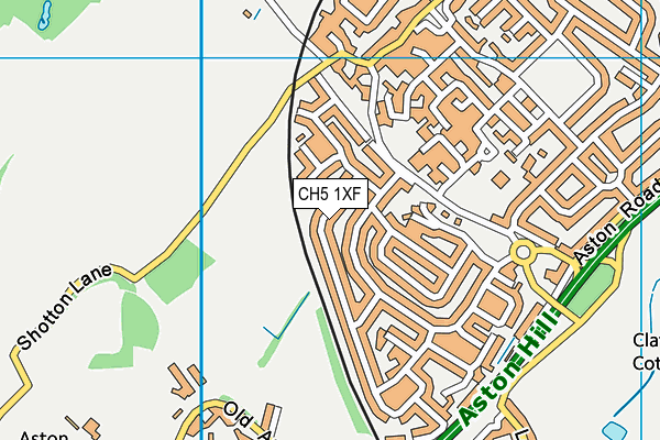 CH5 1XF map - OS VectorMap District (Ordnance Survey)