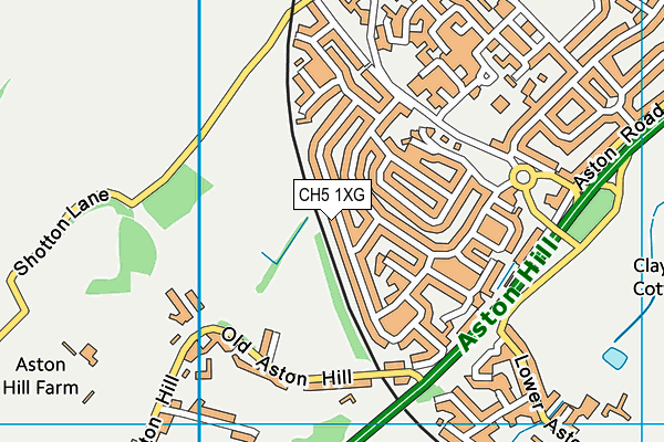 CH5 1XG map - OS VectorMap District (Ordnance Survey)