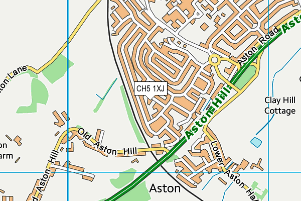 CH5 1XJ map - OS VectorMap District (Ordnance Survey)