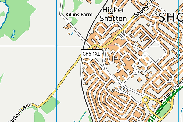 CH5 1XL map - OS VectorMap District (Ordnance Survey)