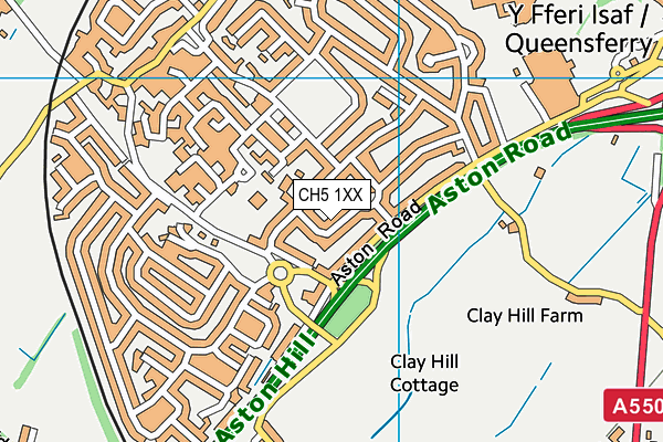 CH5 1XX map - OS VectorMap District (Ordnance Survey)