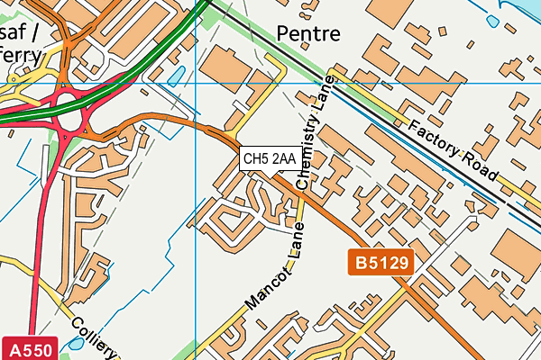 CH5 2AA map - OS VectorMap District (Ordnance Survey)