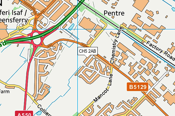 CH5 2AB map - OS VectorMap District (Ordnance Survey)