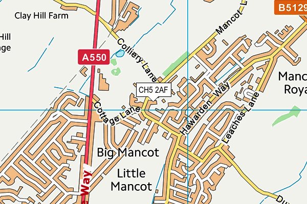 CH5 2AF map - OS VectorMap District (Ordnance Survey)