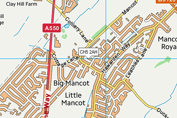 CH5 2AH map - OS VectorMap District (Ordnance Survey)