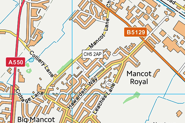 CH5 2AP map - OS VectorMap District (Ordnance Survey)