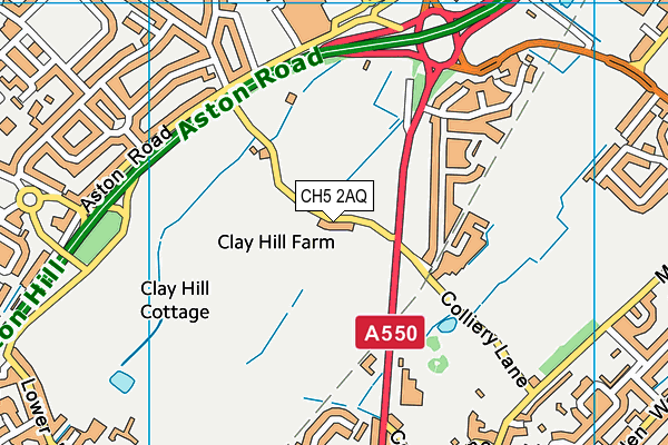 CH5 2AQ map - OS VectorMap District (Ordnance Survey)