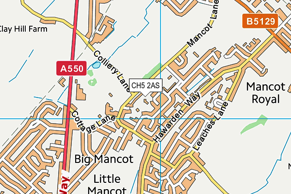 CH5 2AS map - OS VectorMap District (Ordnance Survey)