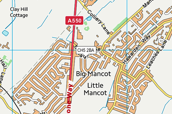 CH5 2BA map - OS VectorMap District (Ordnance Survey)