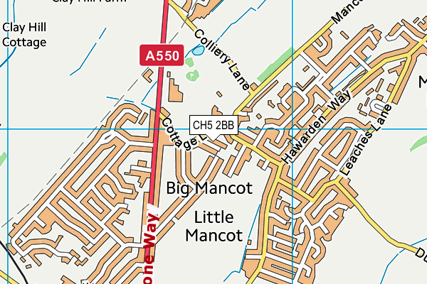 CH5 2BB map - OS VectorMap District (Ordnance Survey)