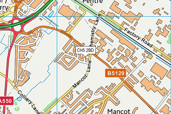 CH5 2BD map - OS VectorMap District (Ordnance Survey)