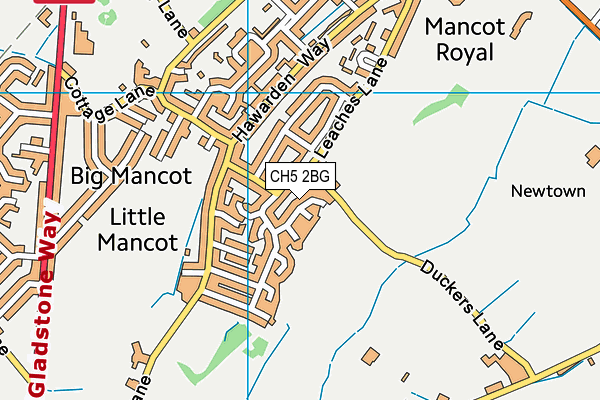 CH5 2BG map - OS VectorMap District (Ordnance Survey)