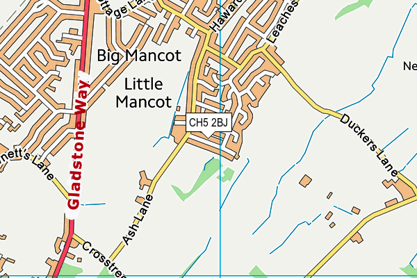 CH5 2BJ map - OS VectorMap District (Ordnance Survey)