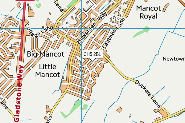 CH5 2BL map - OS VectorMap District (Ordnance Survey)