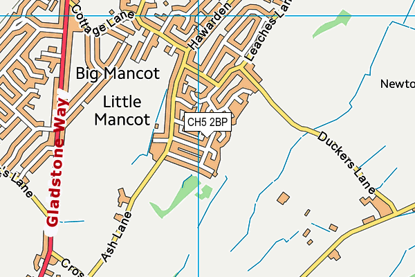 CH5 2BP map - OS VectorMap District (Ordnance Survey)