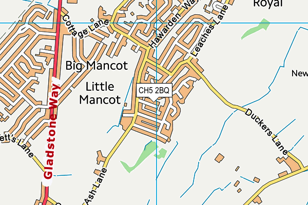 CH5 2BQ map - OS VectorMap District (Ordnance Survey)