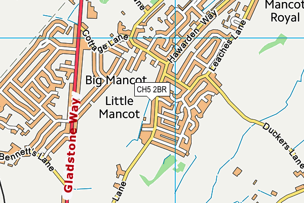 CH5 2BR map - OS VectorMap District (Ordnance Survey)