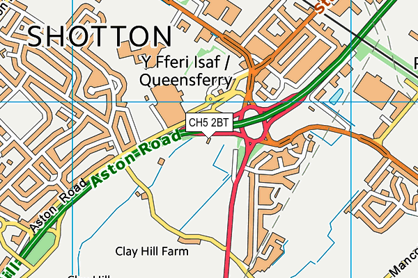 CH5 2BT map - OS VectorMap District (Ordnance Survey)