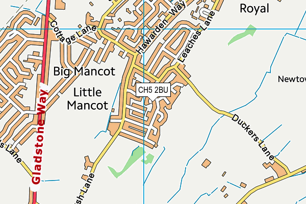 CH5 2BU map - OS VectorMap District (Ordnance Survey)