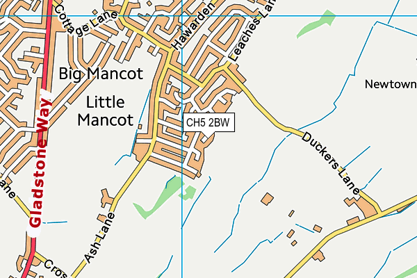 CH5 2BW map - OS VectorMap District (Ordnance Survey)