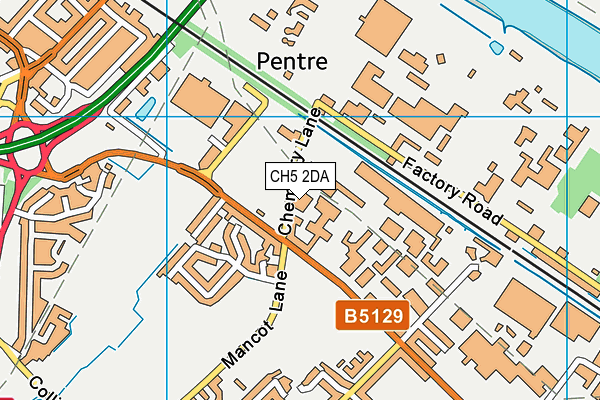 CH5 2DA map - OS VectorMap District (Ordnance Survey)