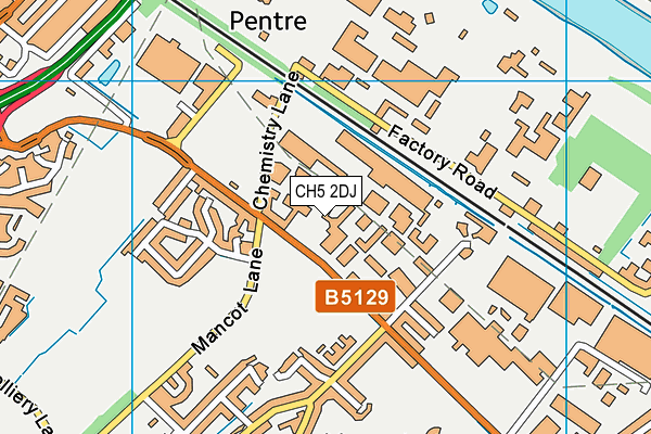 CH5 2DJ map - OS VectorMap District (Ordnance Survey)