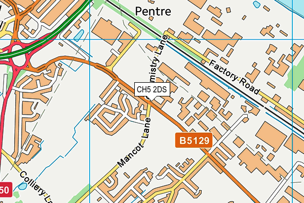 CH5 2DS map - OS VectorMap District (Ordnance Survey)