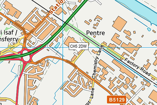 CH5 2DW map - OS VectorMap District (Ordnance Survey)