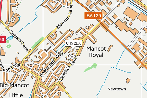 CH5 2DX map - OS VectorMap District (Ordnance Survey)