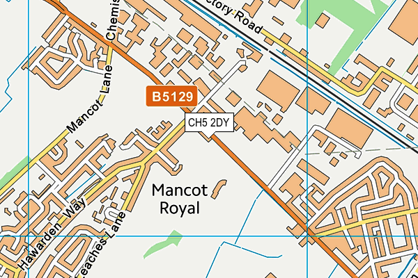 CH5 2DY map - OS VectorMap District (Ordnance Survey)