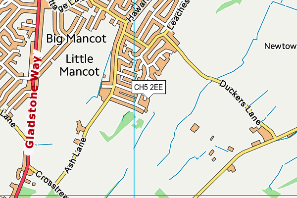 CH5 2EE map - OS VectorMap District (Ordnance Survey)